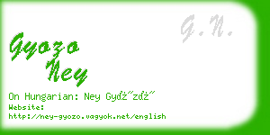 gyozo ney business card